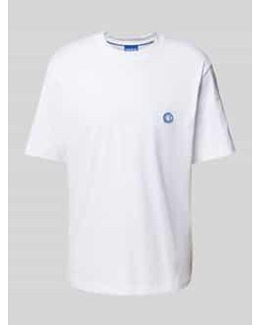 HUGO T-shirt Met Logobadge in het White voor heren