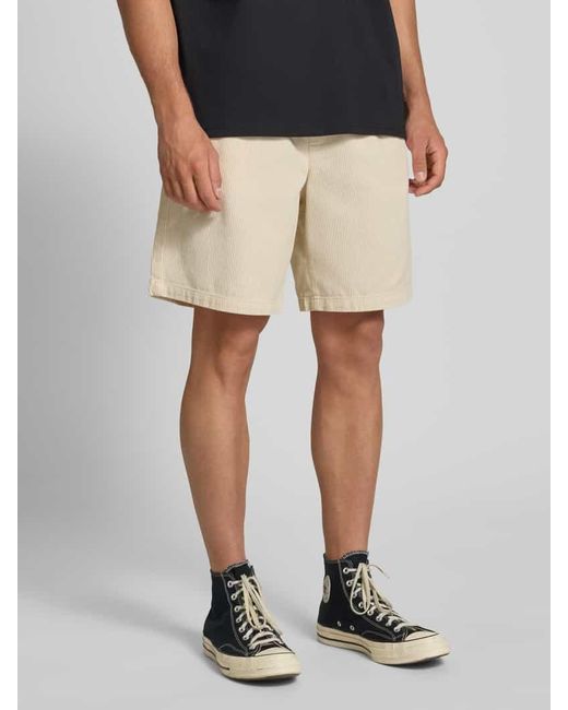 Jack & Jones Regular Fit Shorts aus Cord mit elastischem Bund Modell 'BILL' in Natural für Herren