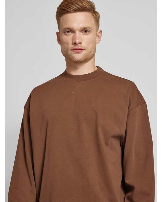 HUGO Sweatshirt mit Label-Detail Modell 'Daposo' in Brown für Herren