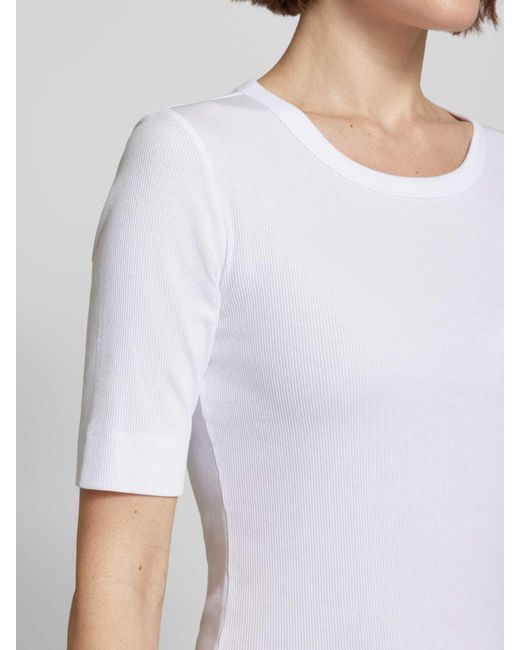 Opus T-shirt Met Ronde Hals in het White