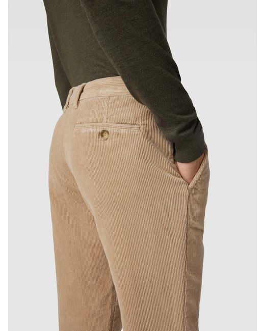 Christian Berg Men Ribcordbroek Met Stretch in het Natural voor heren