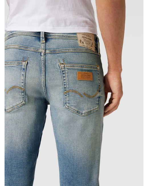 Jack & Jones Regular Fit Jeans mit Label-Details in Blue für Herren