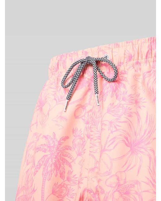 Boardies Badehose mit elastischem Bund Modell 'Peach' in Pink für Herren