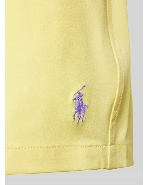 Polo Ralph Lauren Badehose mit Logo-Stitching Modell 'TRAVELER' in Yellow für Herren