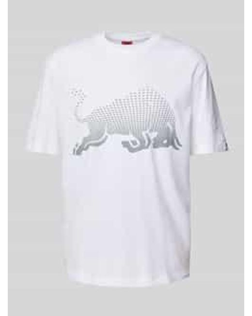 HUGO T-shirt Met Labelprint in het White voor heren