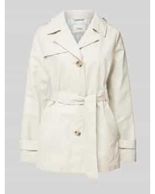 S.oliver Korte Trenchcoat Met Strikceintuur in het Natural