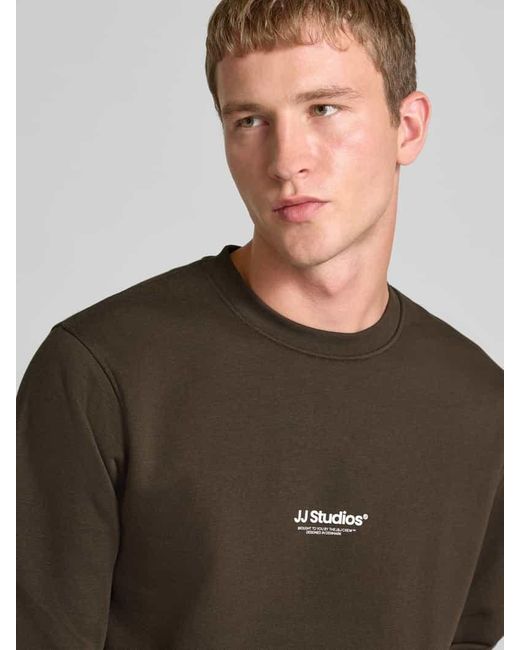 Jack & Jones Sweatshirt mit Label-Print Modell 'SOHO' in Brown für Herren