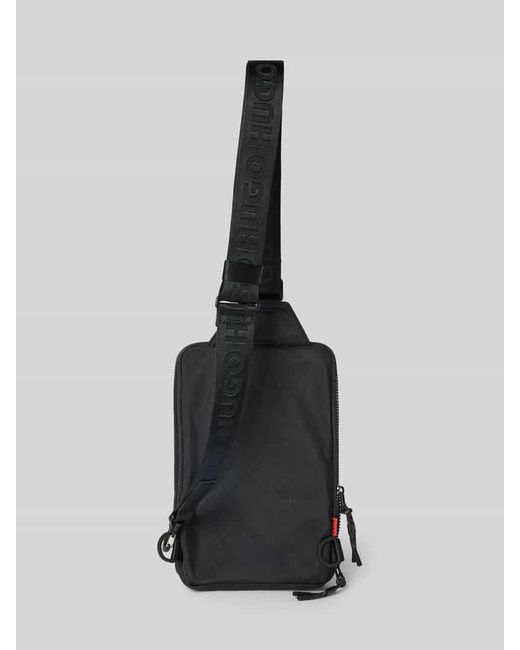 HUGO Schultertasche mit Label Print in Black für Herren