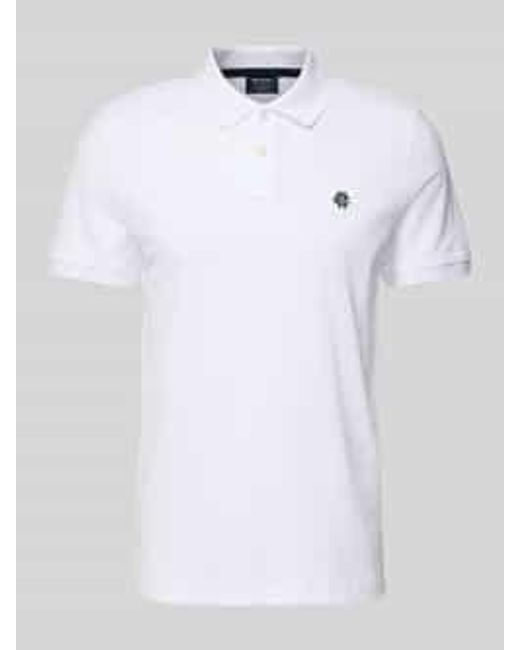 Mcneal Regular Fit Poloshirt Met Knoopsluiting En Labelstitching in het White voor heren