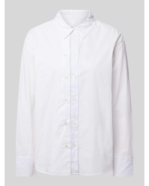 Samsøe & Samsøe Regular Fit Overhemdblouse Met Knoopsluitingen, Model 'Salasa' in het White