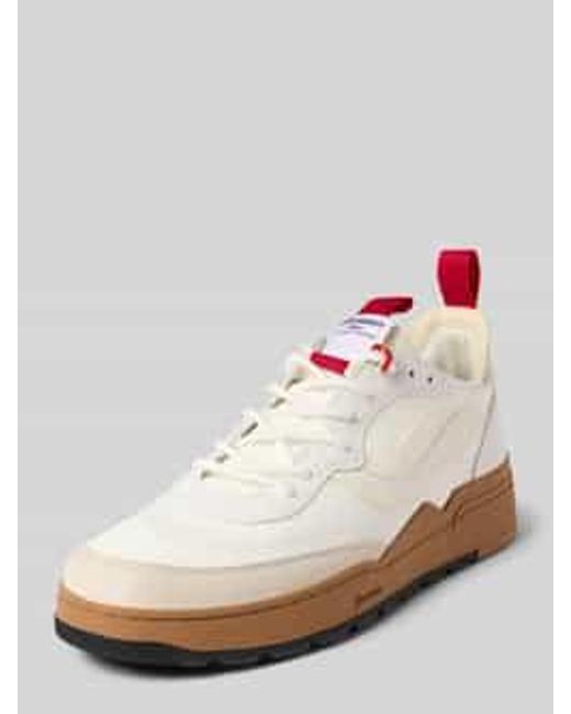 Genesis Sneakers Met Labelpatch in het White voor heren