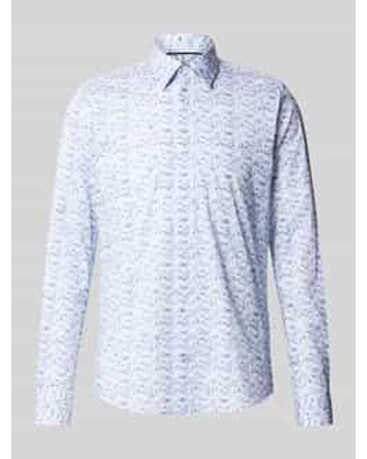 Joop! Slim Fit Zakelijk Overhemd Met Kentkraag in het Blue voor heren