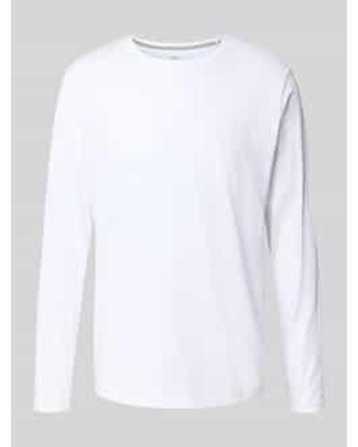 Fynch-Hatton Shirt Met Lange Mouwen En Logodetail in het White voor heren