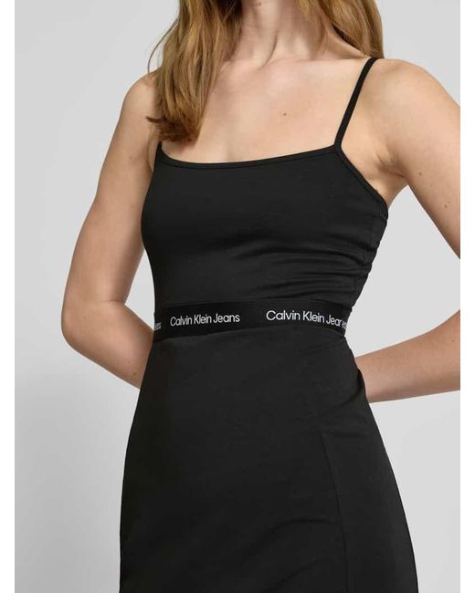 Calvin Klein Black Minikleid mit Spaghettiträgern
