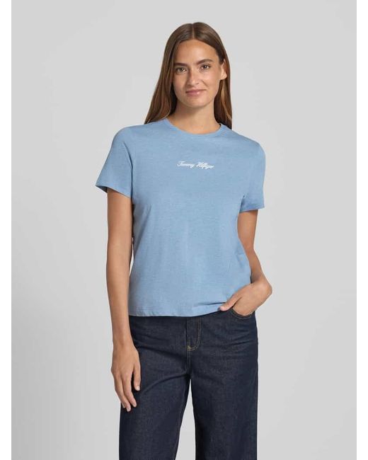 Tommy Hilfiger Blue Regular Fit T-Shirt aus reiner Baumwolle