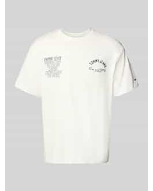Tommy Hilfiger Regular Fit T-Shirt Van Puur Katoen in het Gray voor heren