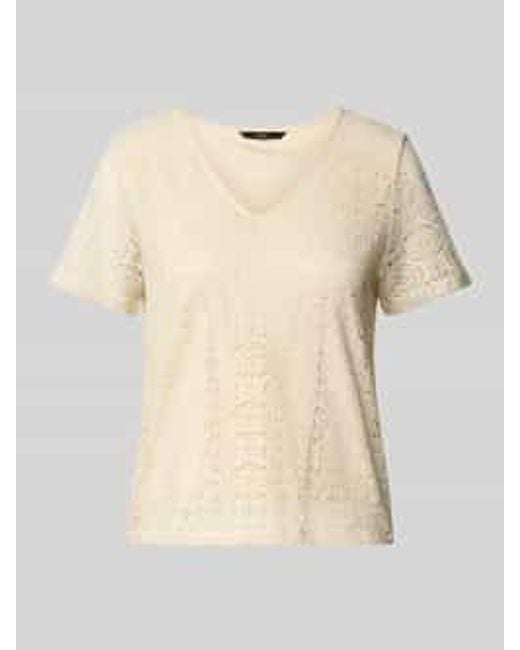 Vero Moda Regular Fit T-shirt Met Etskanteffect Model 'maya' in het Natural