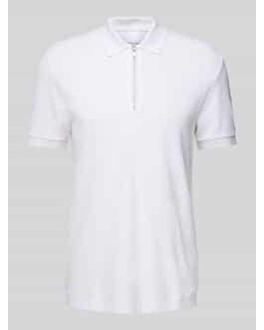 Boss Regular Fit Poloshirt Met Ritssluiting in het White voor heren
