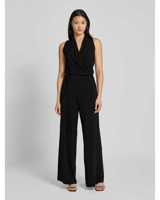 Weekend by Maxmara Black Jumpsuit in Wickel-Optik Modell 'GENZANA'