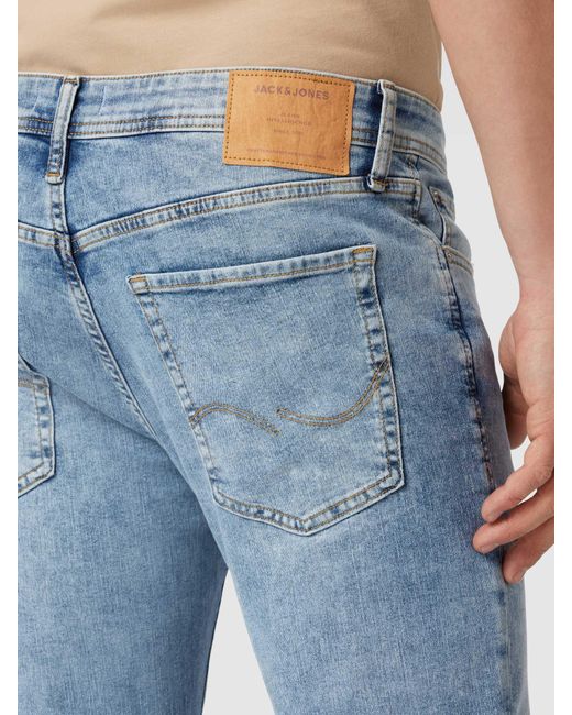Jack & Jones Regular Fit Jeans im 5-Pocket-Design Modell 'GLENN' in Blue für Herren