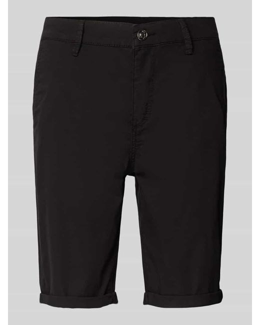 M·a·c Black Regular Fit Chino-Shorts mit Gürtelschlaufen