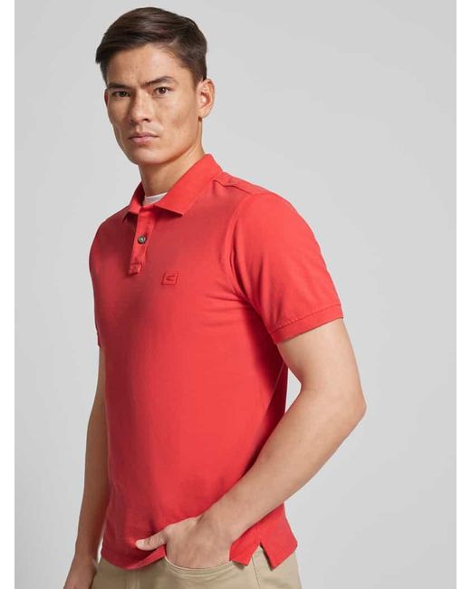 Camel Active Regular Fit Poloshirt Mit Logo-Stitching in Red für Herren