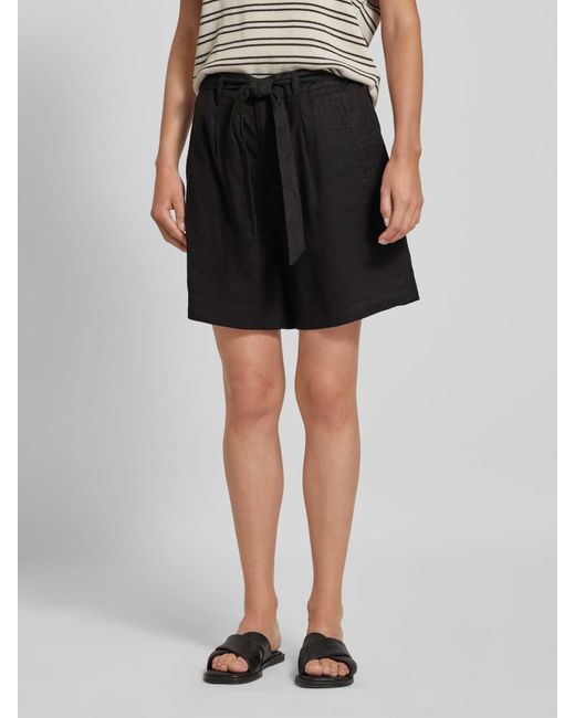 S.oliver Black Shorts mit Stoffgürtel