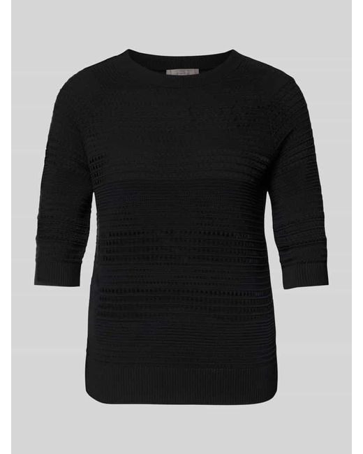 christian berg Black Strickpullover mit Rundhalsausschnitt