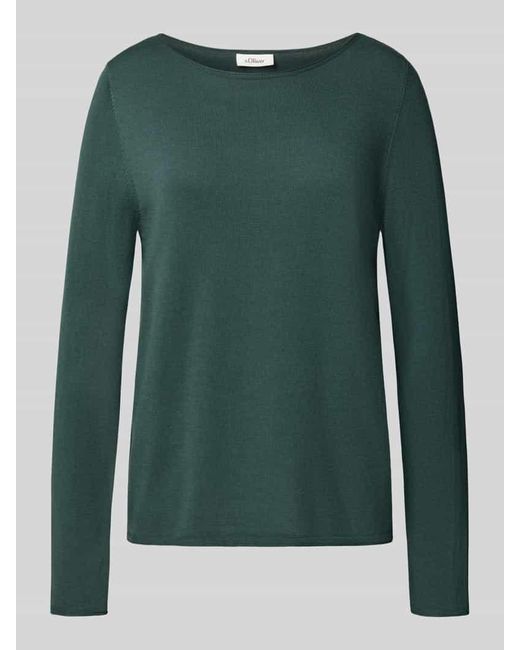 S.oliver Green Regular Fit Strickpullover aus Baumwoll-Viskose-Mix