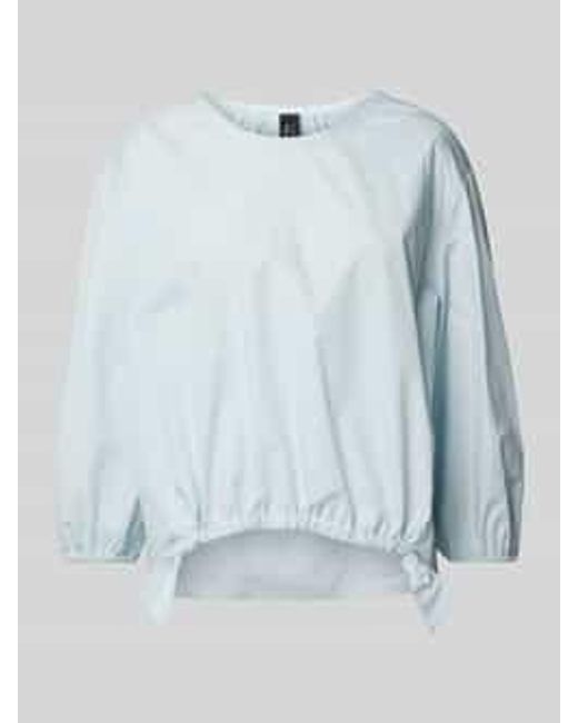 Marc Cain Relaxed Fit Blouse Met 3/4-mouwen in het Blue
