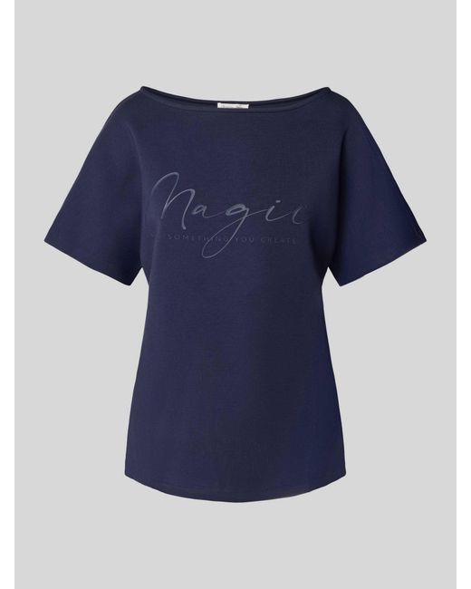 Christian Berg Women Sweatshirt Met Halflange Mouwen in het Blue