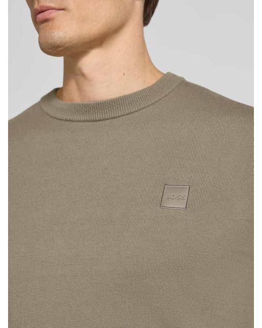 Boss Regular Fit Pullover aus Baumwoll-Kaschmir-Mix MODELL 'KANOVANO' in Multicolor für Herren