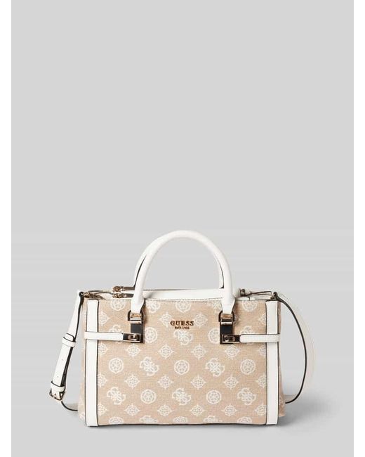 Guess Natural Handtasche mit Logo-Muster Modell 'LORALEE'