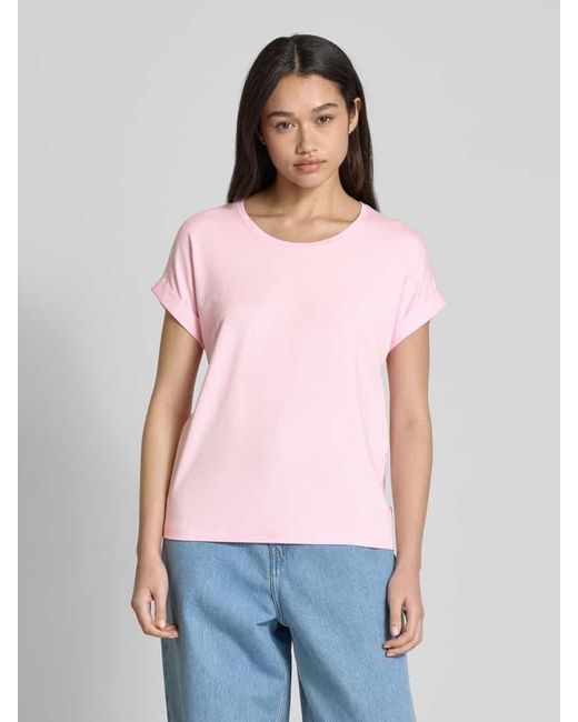 ONLY Pink Comfort Fit T-Shirt aus Viskose-Mix Modell 'MOSTER'
