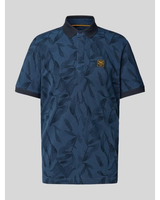 PME LEGEND Poloshirt Met Labeldetail in het Blue voor heren