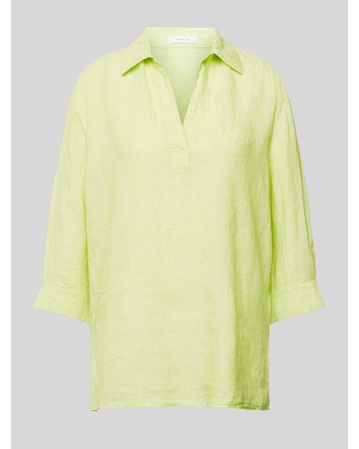 Opus Blouseshirt Met V-hals in het Yellow