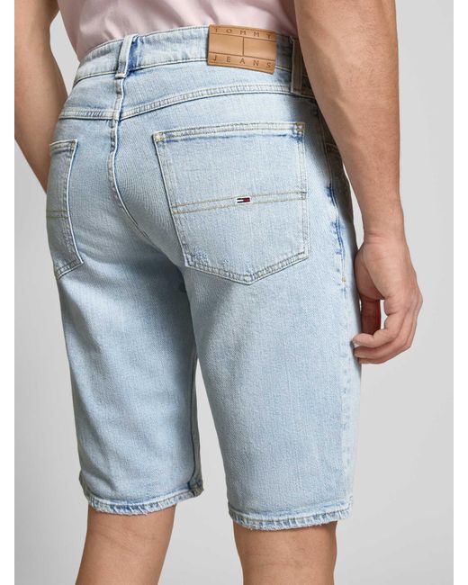 Tommy Hilfiger Regular Fit Korte Jeans Van Katoenmix, Model 'Ronnie' in het Blue voor heren