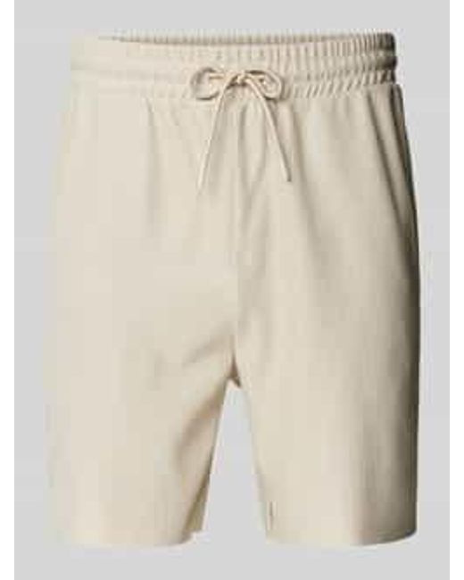 Only & Sons Regular Fit Korte Broek Met Structuurmotief in het Natural voor heren