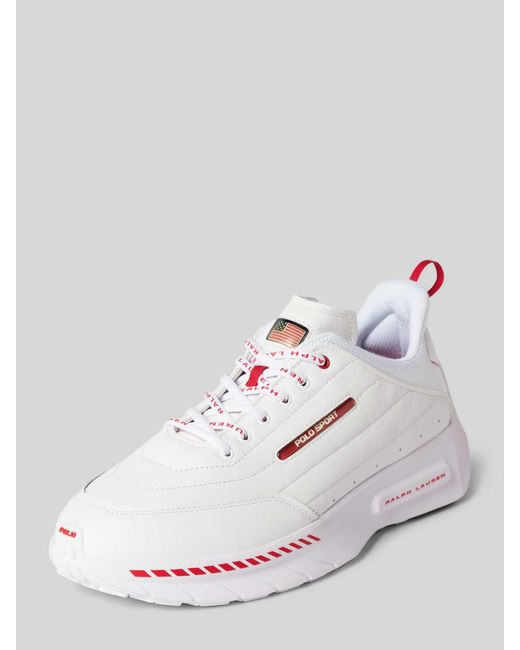 Polo Ralph Lauren Sneakers Van Leermix in het White voor heren