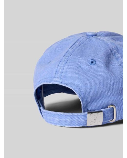 Closed Base Cap mit Logo-Patch in Blue für Herren