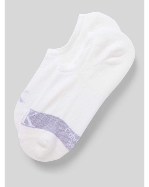 Calvin Klein Kousenvoetjes Met Elastische Ribboordjes in het White