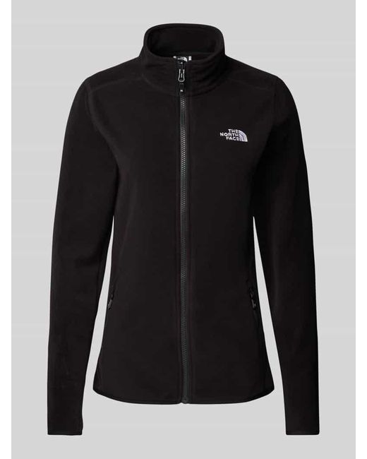 The North Face Black Fleecejacke Mit Label-Stitching Modell 'Glacier'