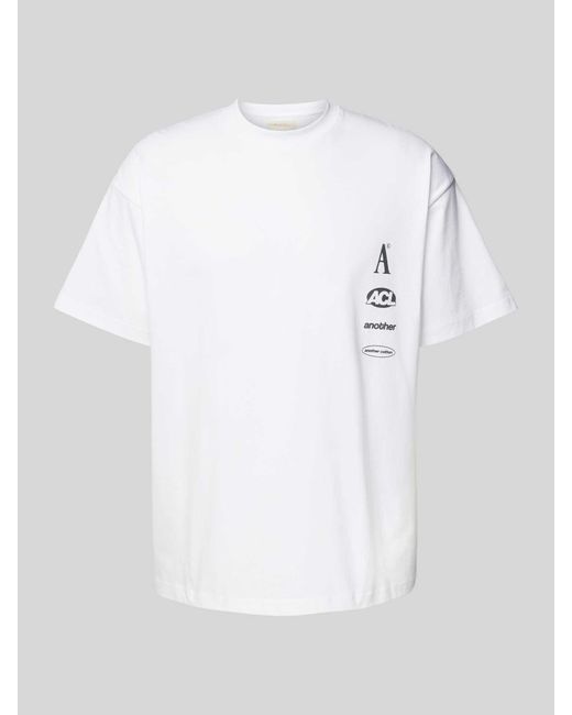 Another Cotton Lab T-shirt Met Labelprints in het White voor heren