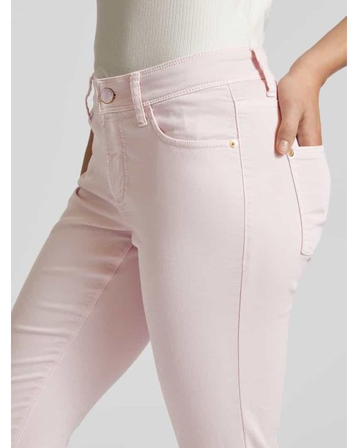 Cambio Pink Slim Fit Jeans im 5-Pocket-Design Modell 'PIPER'