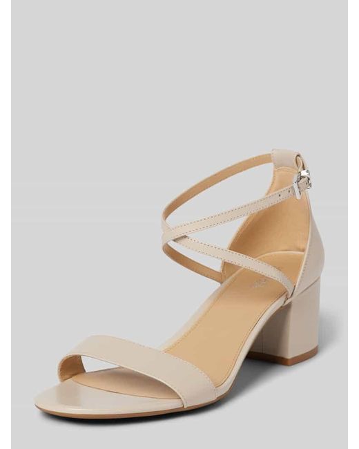 MICHAEL Michael Kors Natural Sandalette mit Blockabsatz Modell 'SERENA'