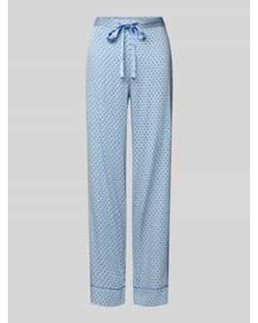 CCDK Copenhagen Straight Leg Pyjamabroek Met Tunnelkoord in het Blue