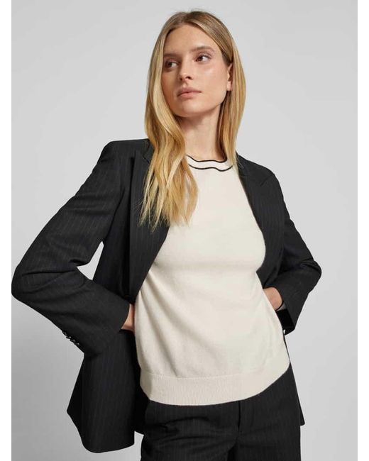 Jake*s White Kaschmirpullover Mit Rundhalsausschnitt