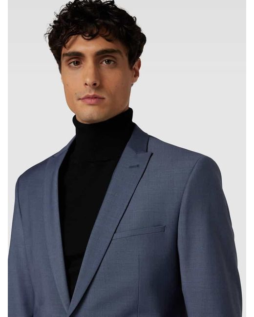 Drykorn Slim Fit Anzug mit Webmuster Modell 'IRVING' in Blue für Herren