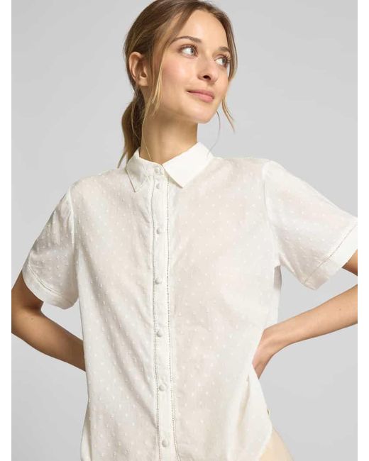 Vila White Regular Fit Bluse Mit Umlegekragen Modell 'Tutty'