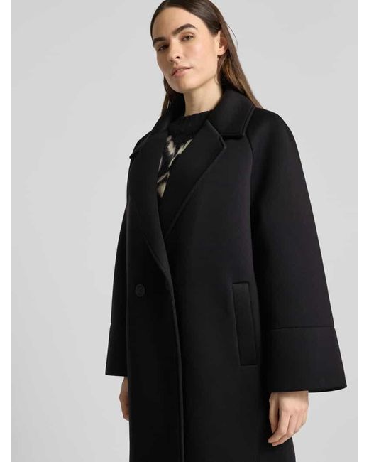 someday. Black Mantel mit Leistentaschen Modell 'Vamara'